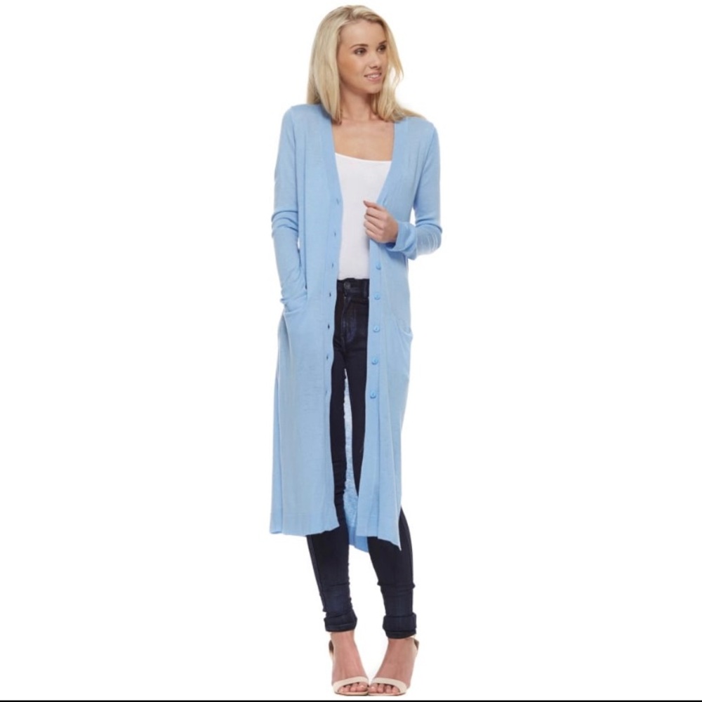3 for $20🎉Light Blue Long Cardigan Duster